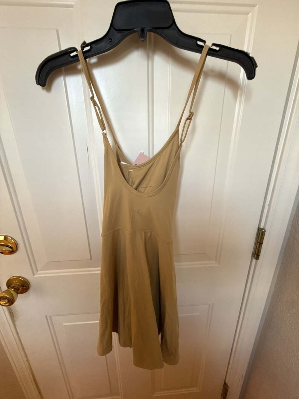 JoyLab Almond Tan Spaghetti Strap Athletic Tennis Dress